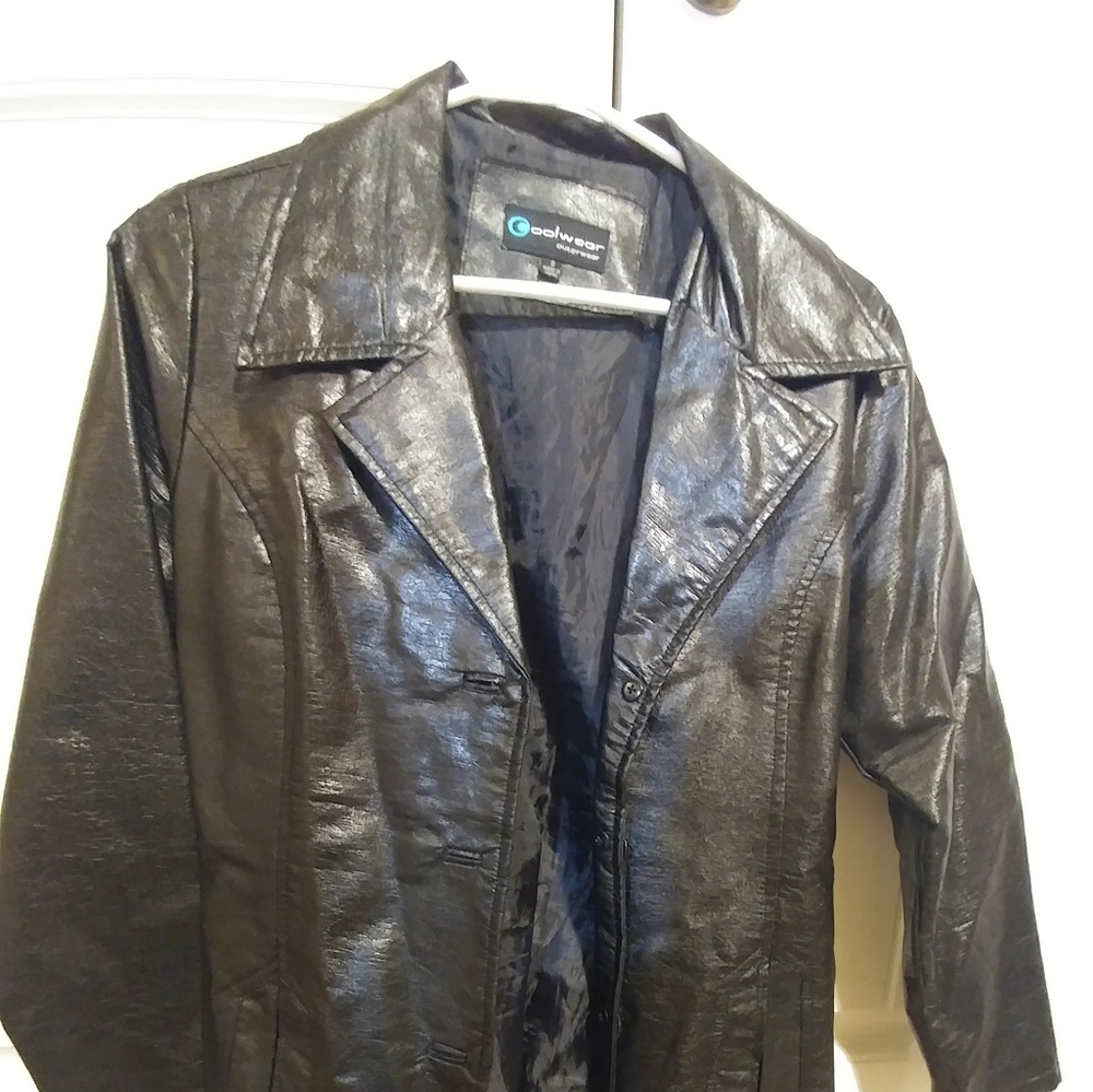 girls small faux leather jacket